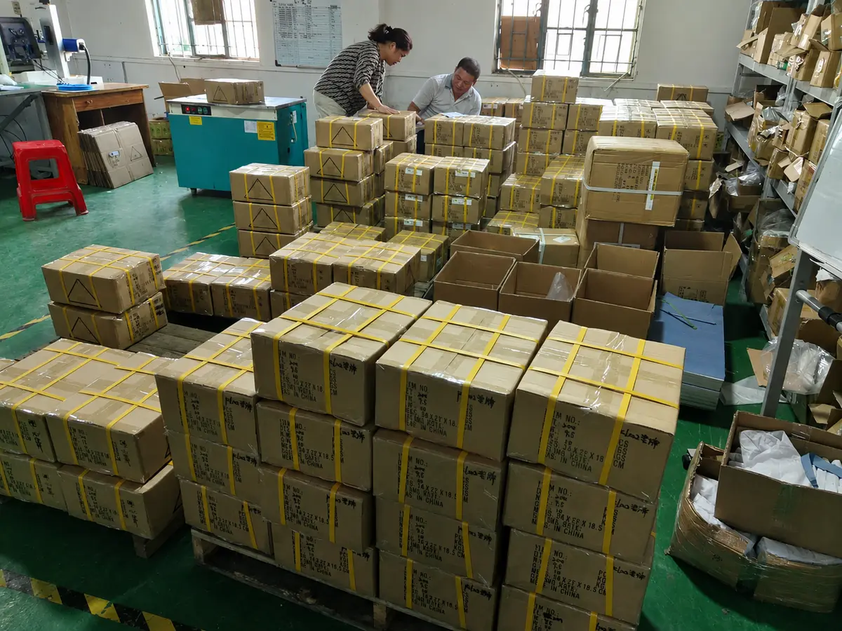 Factory packing and shipment preparation area